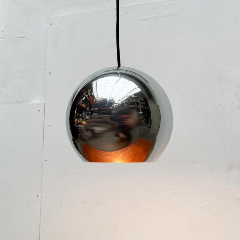 Set of 2 Mid-Century Modern Space Age Ball Pendant Lamps, 1960s For Sale 5