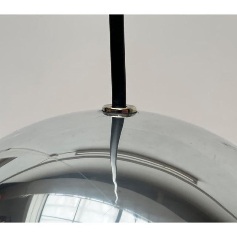 Set of 2 Mid-Century Modern Space Age Ball Pendant Lamps, 1960s For Sale 8