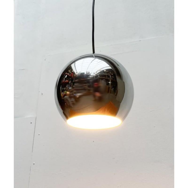 Set of 2 Mid-Century Modern Space Age Ball Pendant Lamps, 1960s For Sale 12