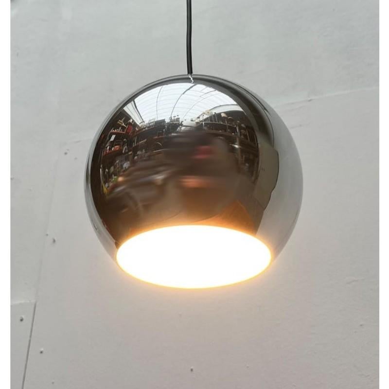 20th Century Set of 2 Mid-Century Modern Space Age Ball Pendant Lamps, 1960s For Sale