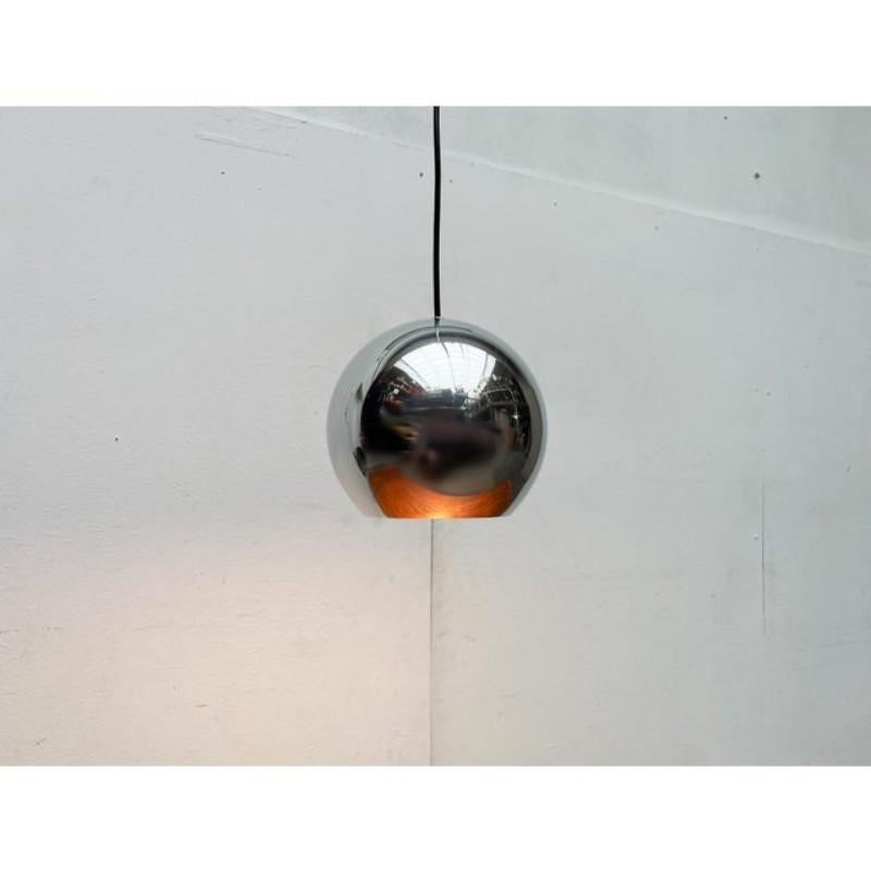 Metal Set of 2 Mid-Century Modern Space Age Ball Pendant Lamps, 1960s For Sale