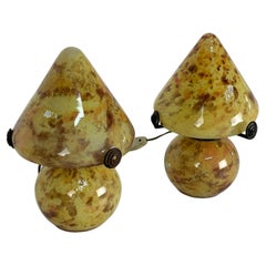 Set of 2 Mid-Century Murano Glass Bedside Lamps, 1950s