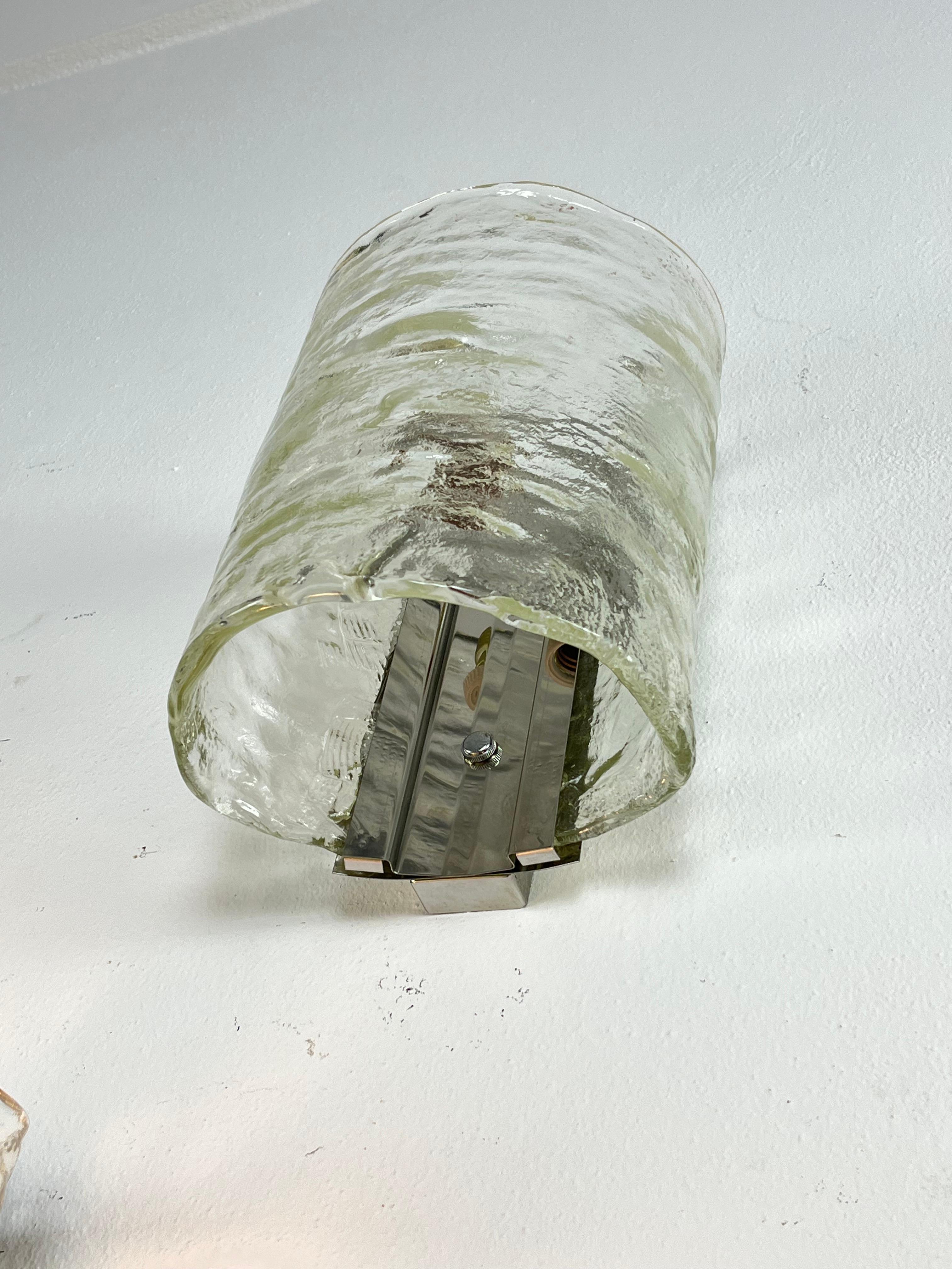 Set di 2 lampade da parete in vetro di Murano della metà del secolo scorso, attribuite a Gino Cenedese, anni '60 in vendita 1