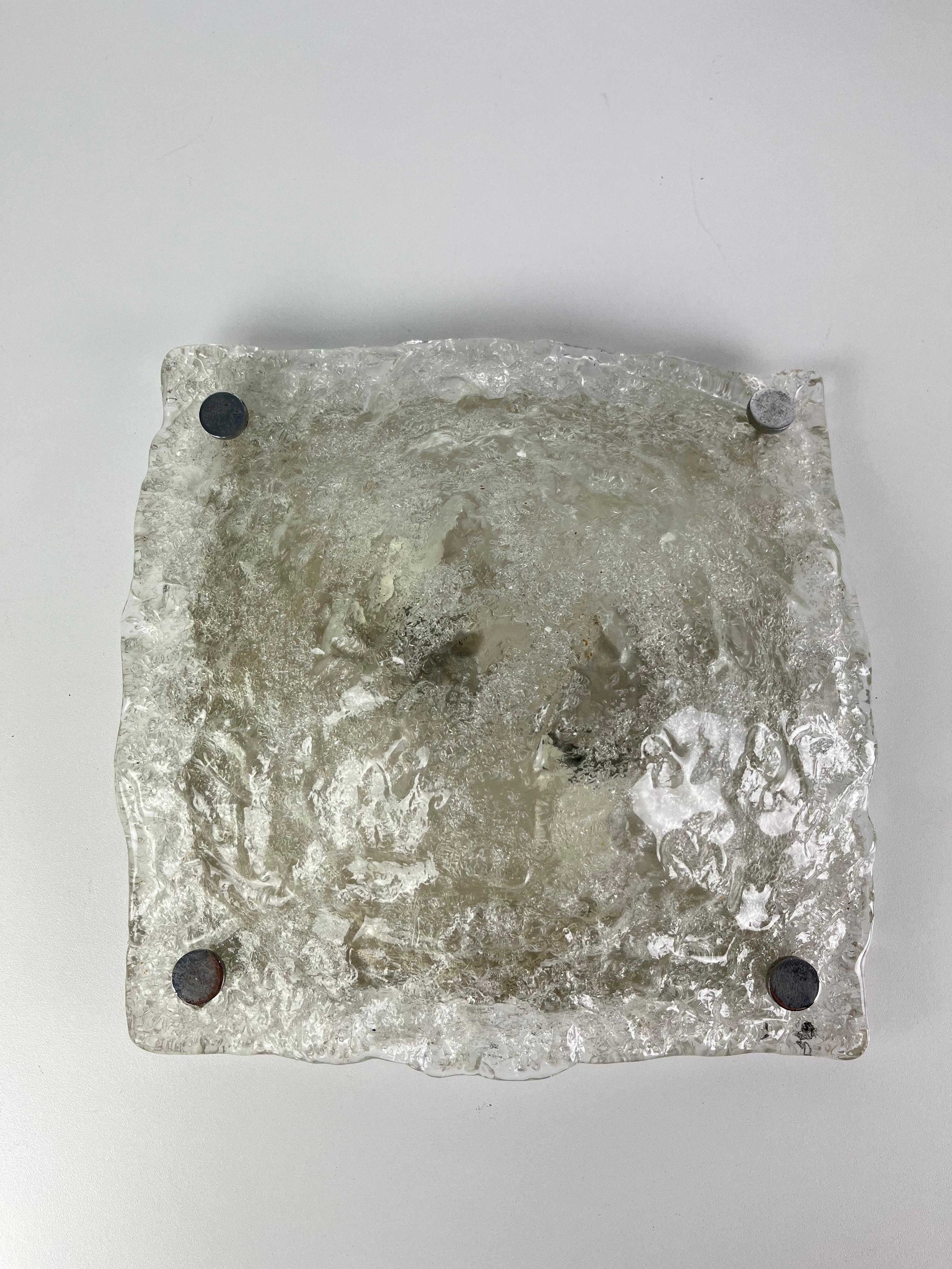 Juego de 2 lámparas de pared de cristal de Murano de mediados de siglo de Carlo Nason para Mazzega, años 60 en Bueno estado para la venta en Palermo, IT