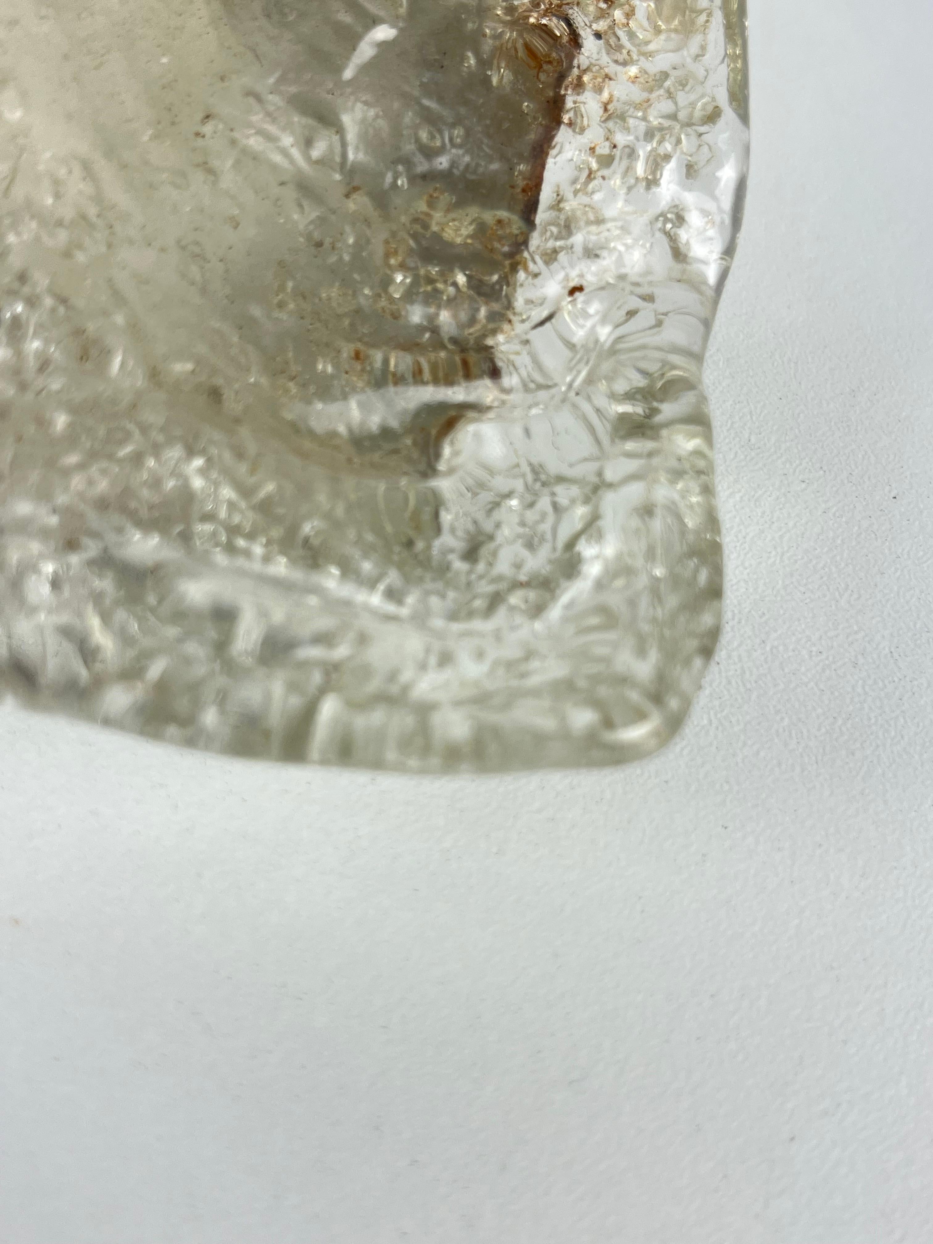 Juego de 2 lámparas de pared de cristal de Murano de mediados de siglo de Carlo Nason para Mazzega, años 60 en Bueno estado para la venta en Palermo, IT