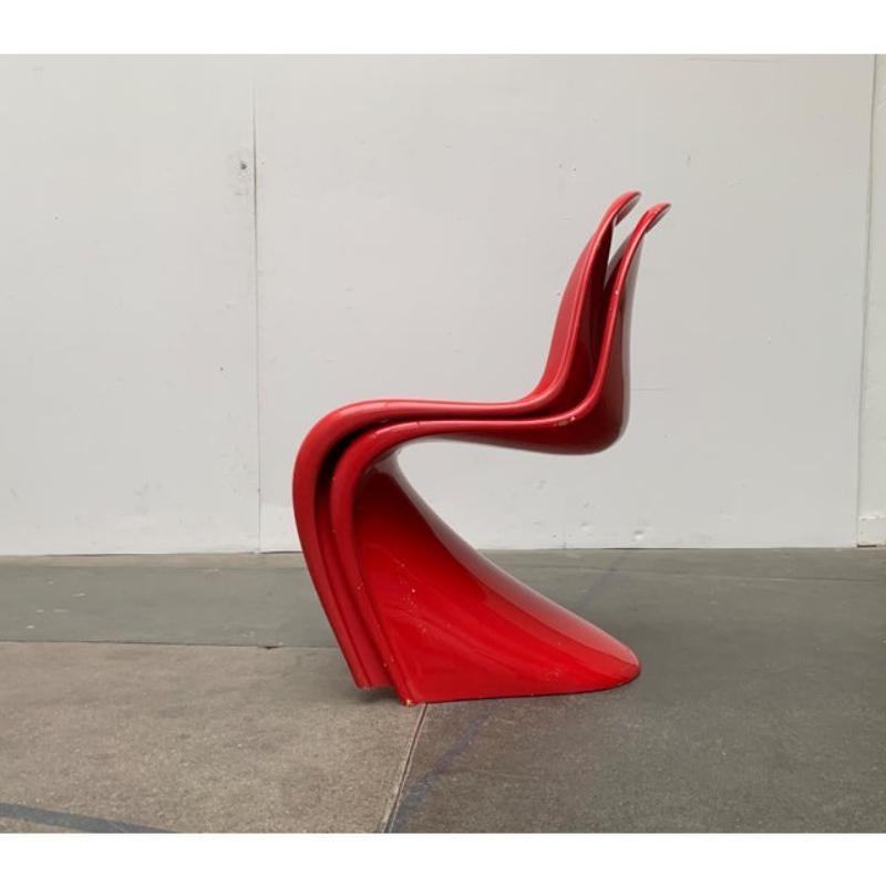 Set di 2 sedie Panton di metà secolo di Verner Panton, anni '80 In condizioni ottime in vendita a Hamburg, DE