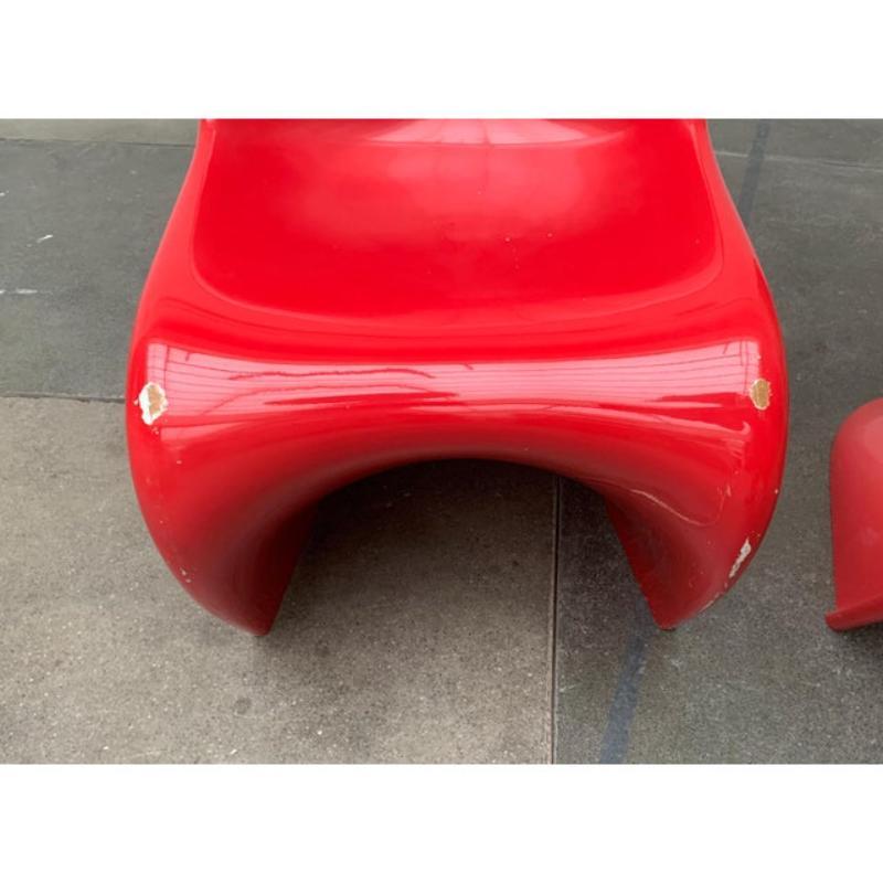 Set di 2 sedie Panton di metà secolo di Verner Panton, anni '80 in vendita 1