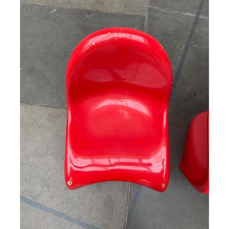 Set di 2 sedie Panton di metà secolo di Verner Panton, anni '80 in vendita 2