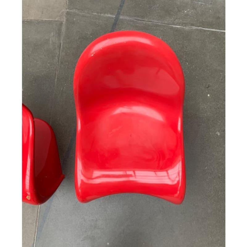 Set di 2 sedie Panton di metà secolo di Verner Panton, anni '80 in vendita 3