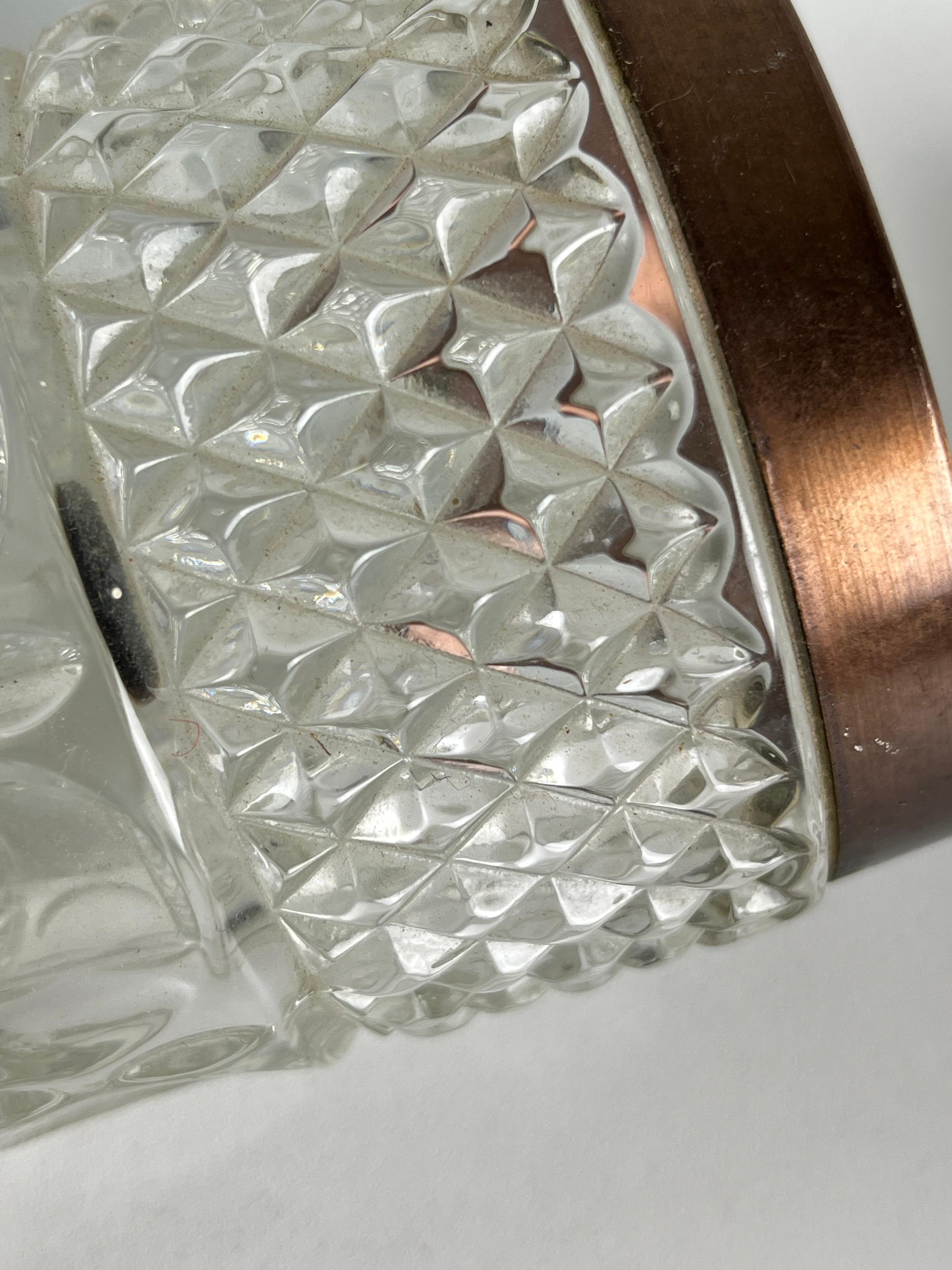 Set of 2 Mid-century Rostrato Glass Wall Lamps, 1950s in vendita 4