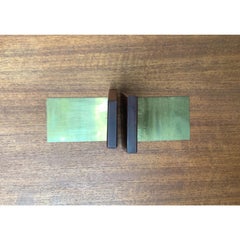 2er-Set skandinavische Mid-Century-Buchstützen aus Teakholz in Teakholz, 1960er Jahre