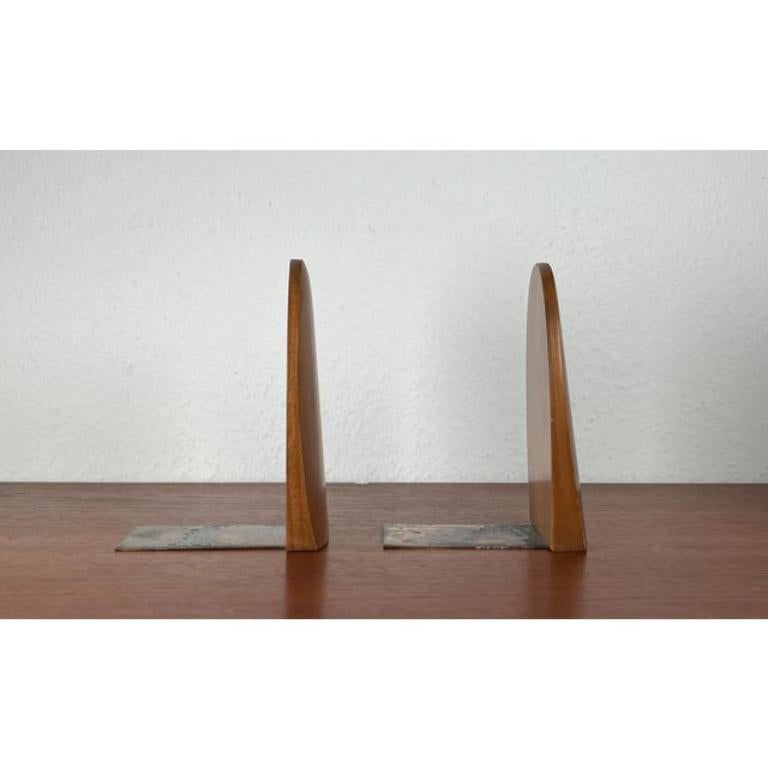 Set di 2 reggilibri scandinavi di metà secolo in Wood, anni '60 in vendita 4