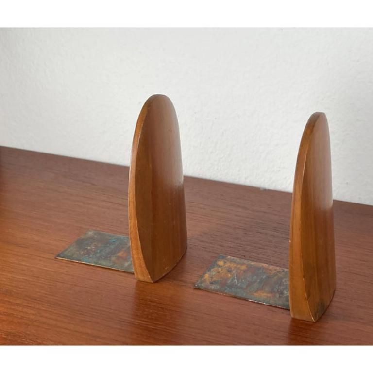 Set di 2 reggilibri scandinavi di metà secolo in Wood, anni '60 in vendita 5