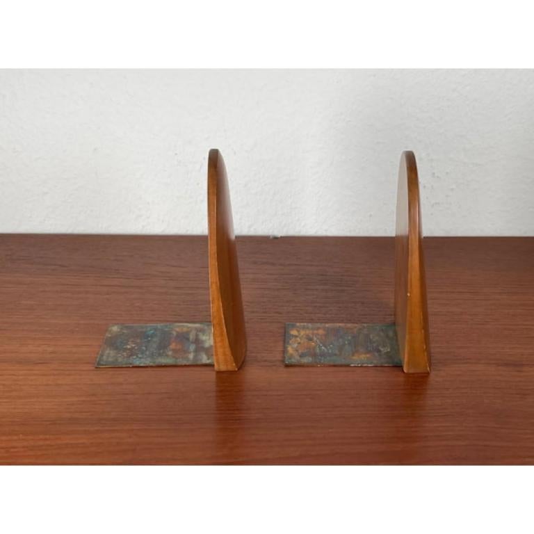 Set di 2 reggilibri scandinavi di metà secolo in Wood, anni '60 in vendita 6