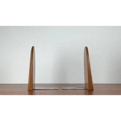 Set of 2 Mid-Century Scandinavian Bookends in Wood, 1960s