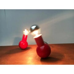 Set of 2 Mid-Century Space Age Balancing Table Lamps, 1960s