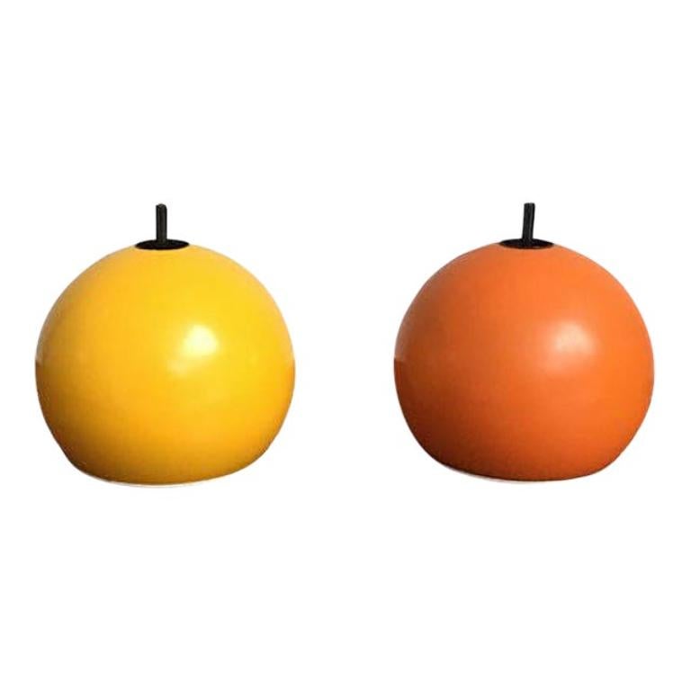 Set di 2 lampade a sospensione a sfera della metà del secolo scorso, anni '60