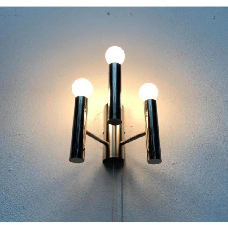 Set di 2 lampade da parete in cromo Space AGE di metà secolo, anni '60 in vendita 3