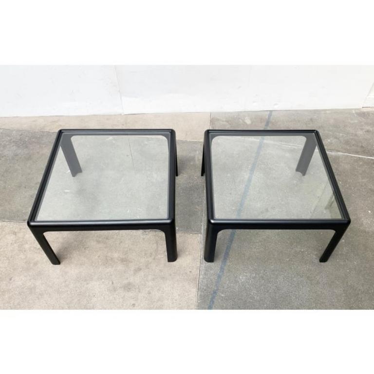 Ensemble de 2 tables basses en verre de l'ère spatiale du milieu du siècle dernier, Peter Ghyczy, années 1960 en vente 5