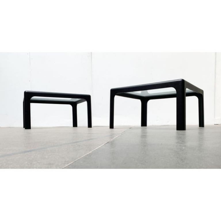 Ensemble de 2 tables basses en verre de l'ère spatiale du milieu du siècle dernier, Peter Ghyczy, années 1960 Excellent état - En vente à Hamburg, DE