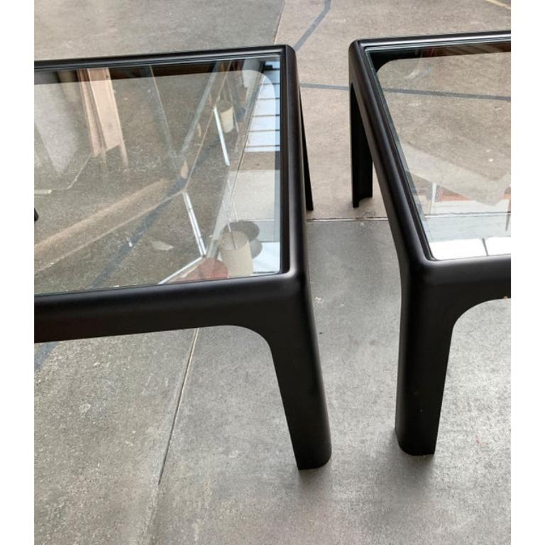 Ensemble de 2 tables basses en verre de l'ère spatiale du milieu du siècle dernier, Peter Ghyczy, années 1960 en vente 2