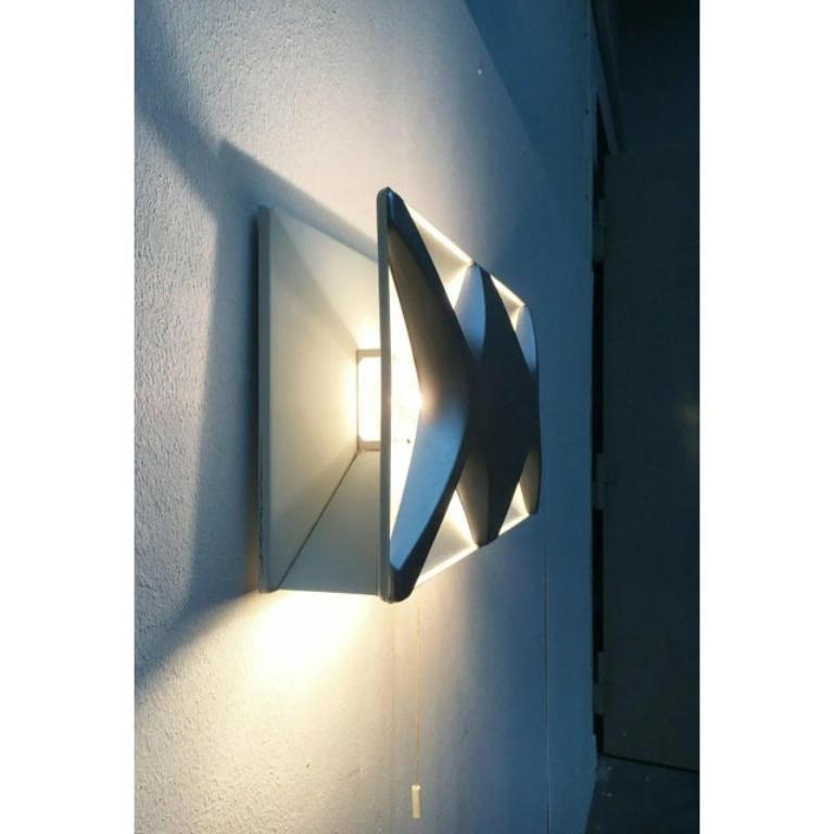 Set of 2 Mid-Century Space Age Cross Oyster Style Wall Lamp by Klaus Link, 1960s For Sale 5