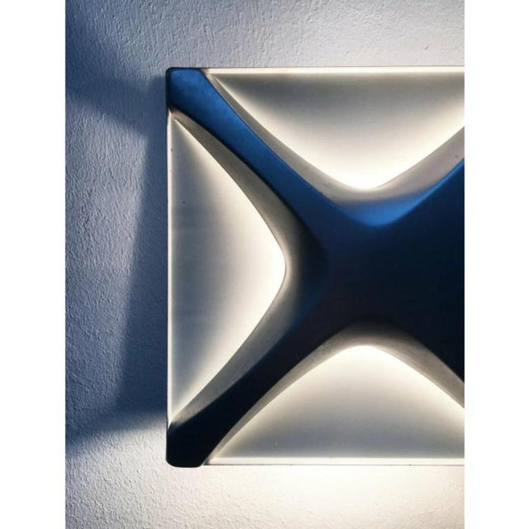 Set of 2 Mid-Century Space Age Cross Oyster Style Wall Lamp by Klaus Link, 1960s For Sale 2