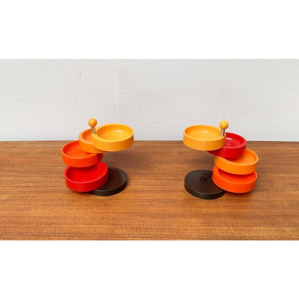 German Set of 2 Mid-Century Space Age Extendable Swivel Bowls from Emsa, 1960s For Sale