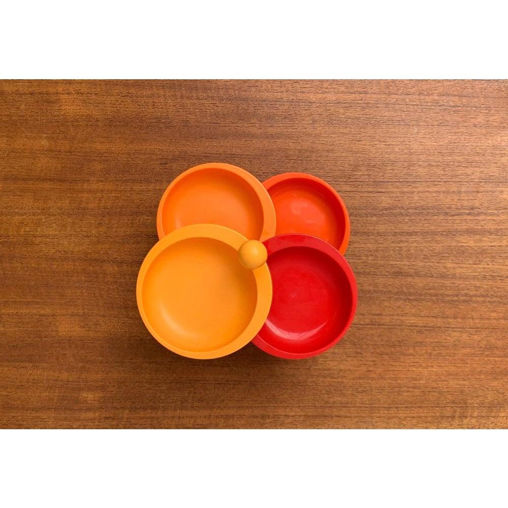 Metal Set of 2 Mid-Century Space Age Extendable Swivel Bowls from Emsa, 1960s For Sale