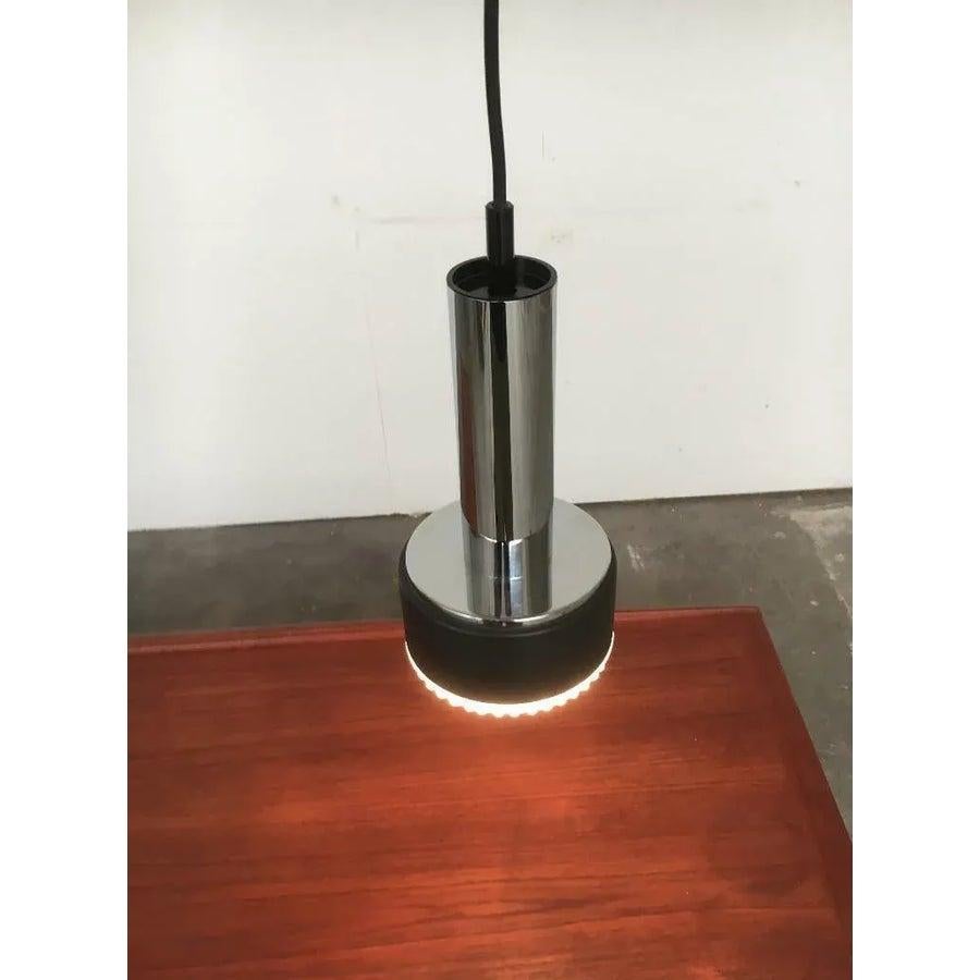 Set di 2 lampade a sospensione tedesche Space Age di metà secolo, vetro e cromo, anni '60 in vendita 3