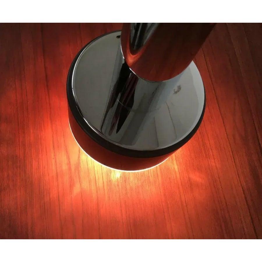 Mid-Century moderno Set di 2 lampade a sospensione tedesche Space Age di metà secolo, vetro e cromo, anni '60 in vendita