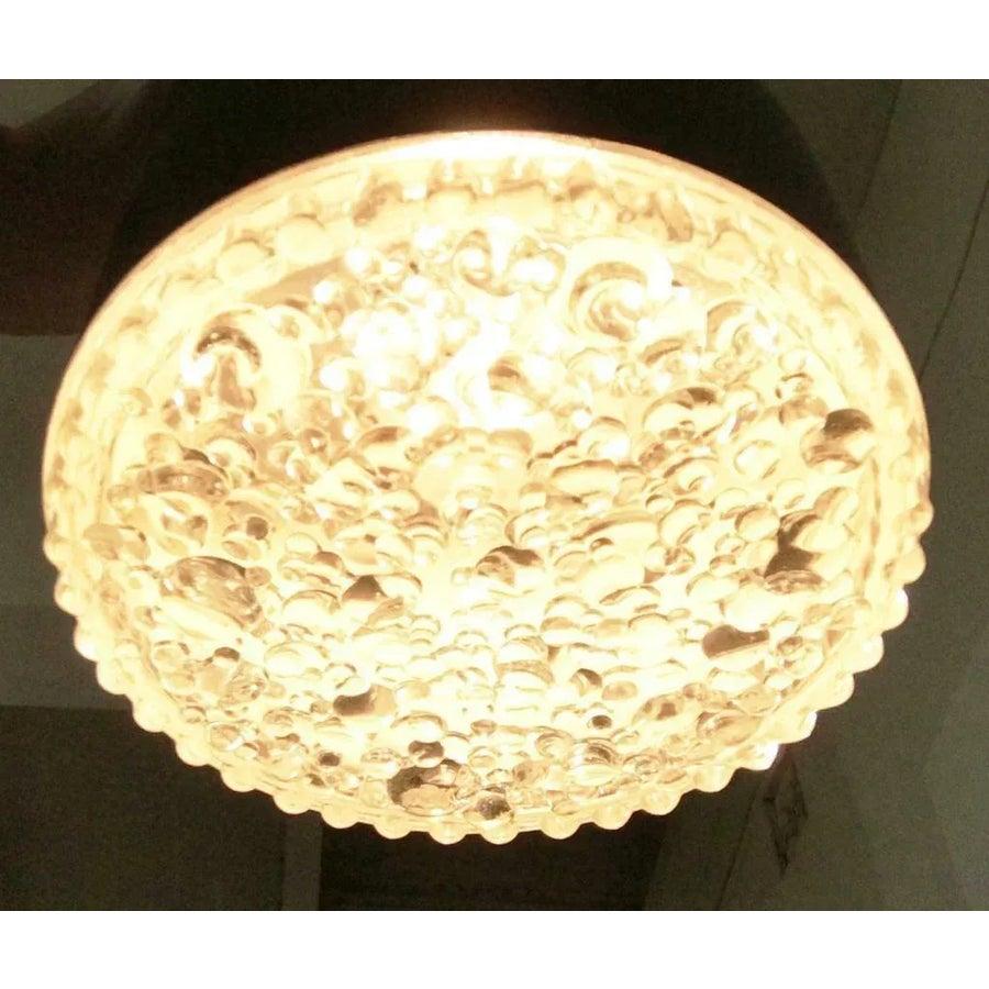 Metallo Set di 2 lampade a sospensione tedesche Space Age di metà secolo, vetro e cromo, anni '60 in vendita
