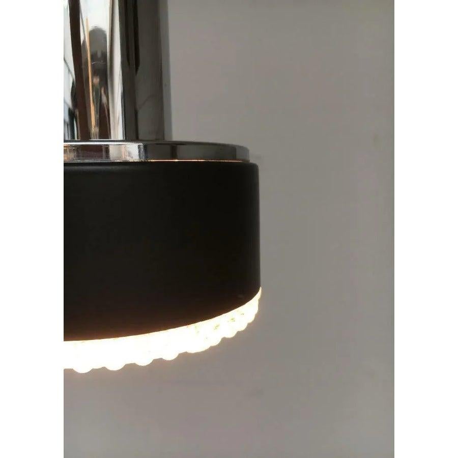 Set di 2 lampade a sospensione tedesche Space Age di metà secolo, vetro e cromo, anni '60 in vendita 2