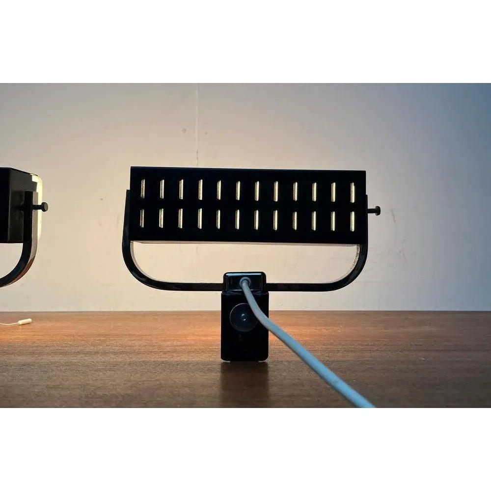Set of 2 Mid-Century Space Age German Minimalist Clamp Wall, Bed Lamps, 1960s For Sale 2
