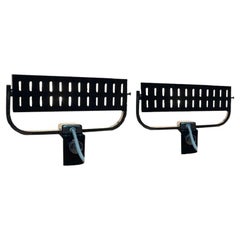 Set of 2 Mid-Century Space Age German Minimalist Clamp Wall, Bed Lamps, 1960s