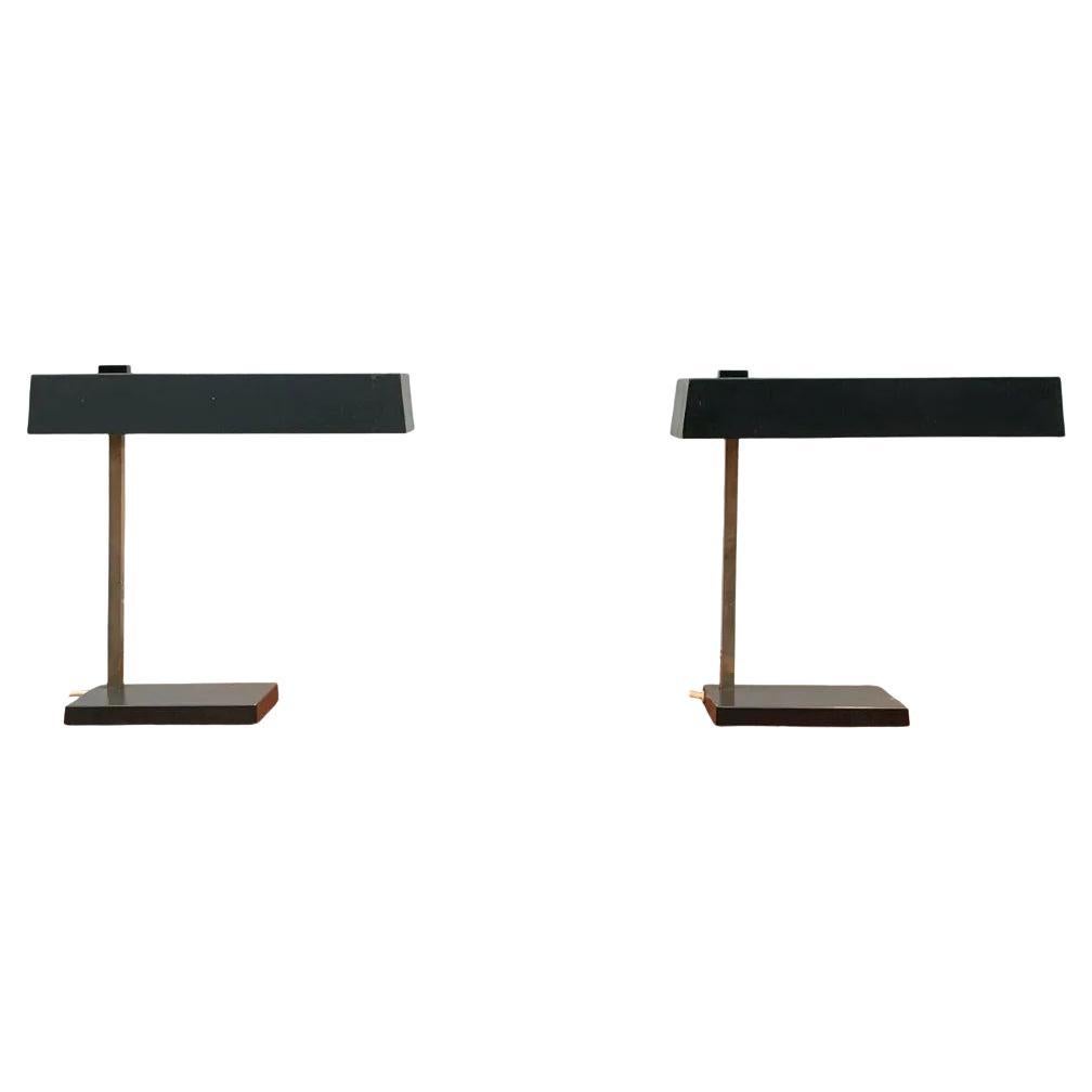 Set of 2 Mid-Century Space Age German Minimalist Table Lamps, 1960s