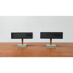 Set of 2 Mid-Century Space Age German Minimalist Wall Lamps, 1960s