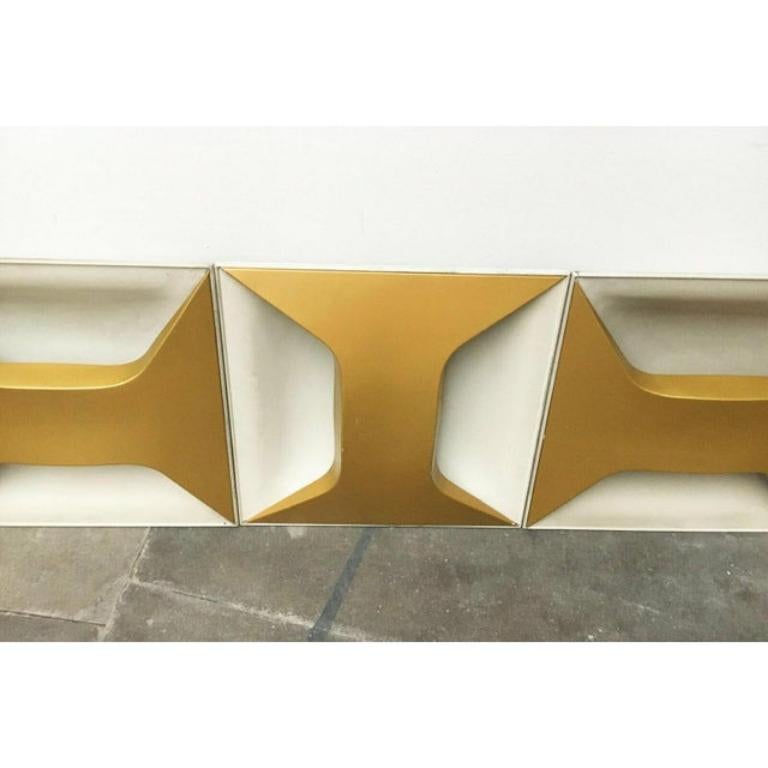 2er-Set Mid-Century Space Age Deutsche Mid-Century Oyster-Wandleuchte, Modell A247, 1960er Jahre im Angebot 6
