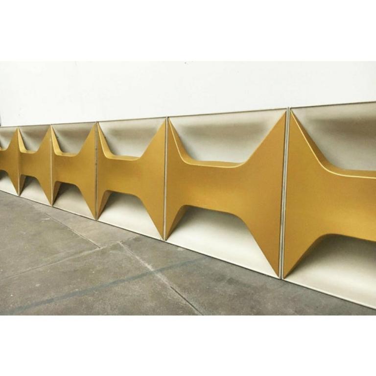 2er-Set Mid-Century Space Age Deutsche Mid-Century Oyster-Wandleuchte, Modell A247, 1960er Jahre im Angebot 1