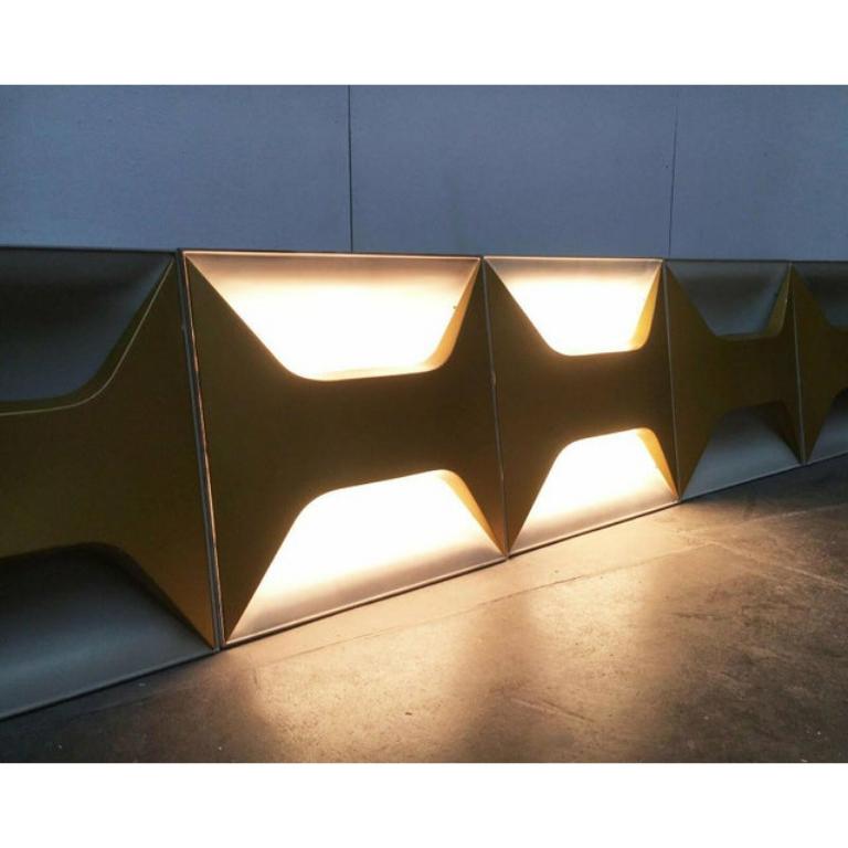 2er-Set Mid-Century Space Age Deutsche Mid-Century Oyster-Wandleuchte, Modell A247, 1960er Jahre im Angebot 2