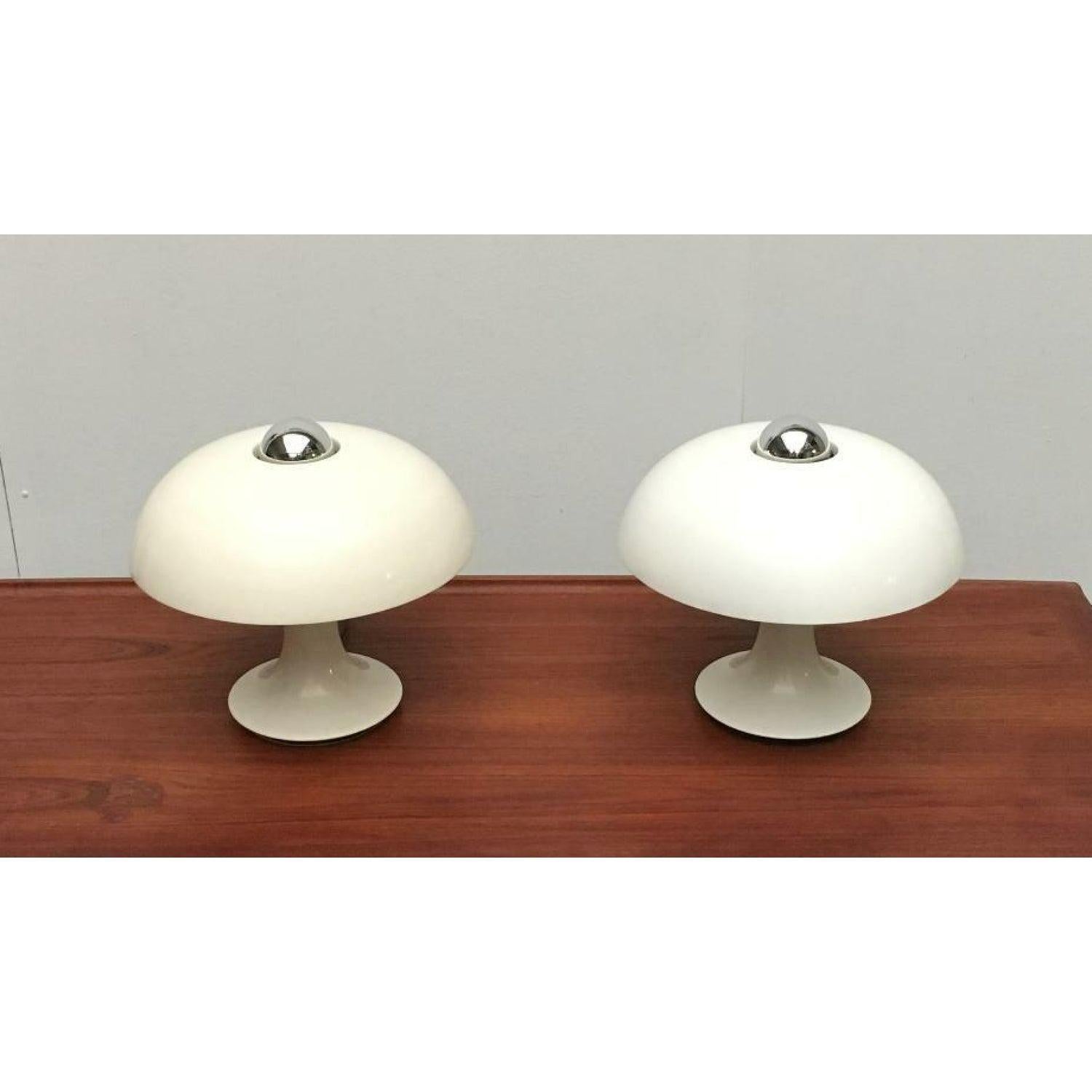 2er-Set Space Age Deutsche Pilz-Tischlampe, Kontakt-Werkstätten, Mitte des Jahrhunderts im Zustand „Gut“ im Angebot in Hamburg, DE