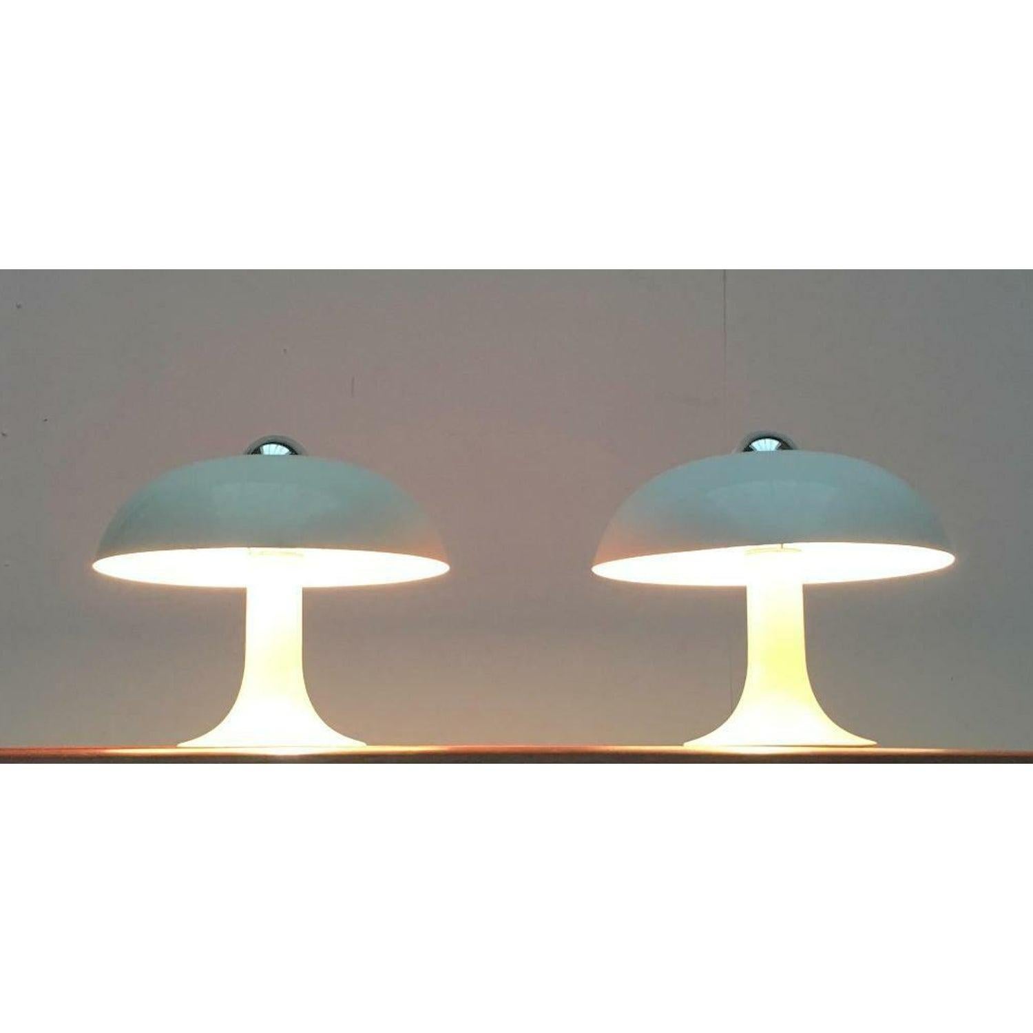 2er-Set Space Age Deutsche Pilz-Tischlampe, Kontakt-Werkstätten, Mitte des Jahrhunderts (20. Jahrhundert) im Angebot