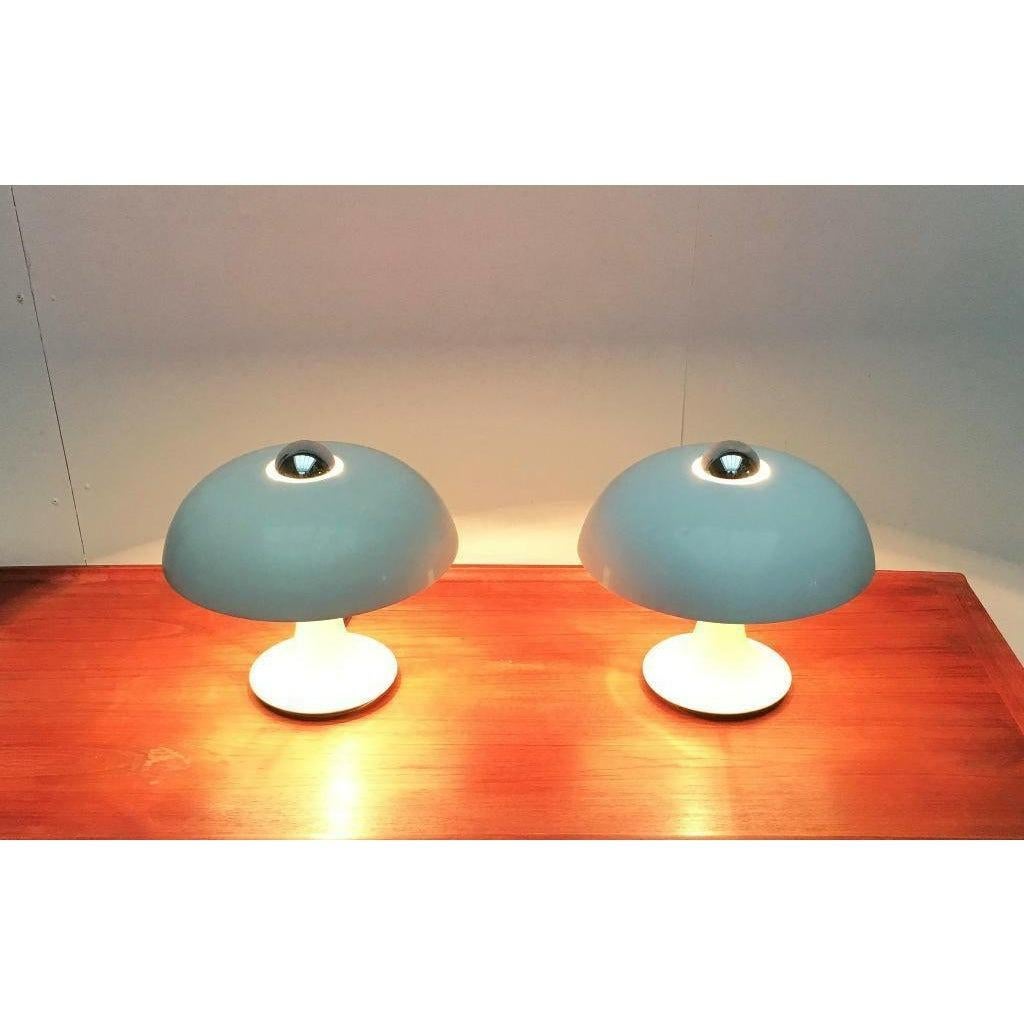 2er-Set Space Age Deutsche Pilz-Tischlampe, Kontakt-Werkstätten, Mitte des Jahrhunderts im Angebot 2