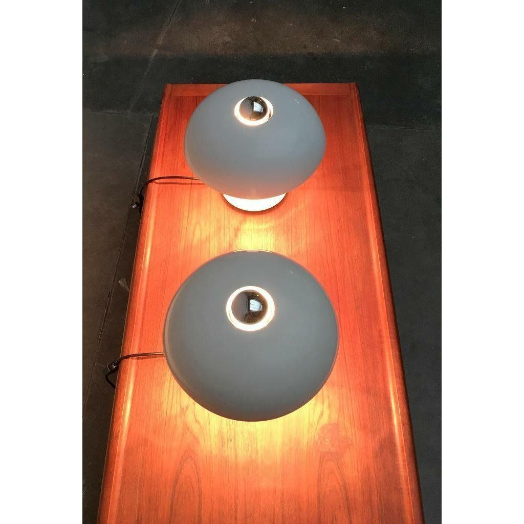 2er-Set Space Age Deutsche Pilz-Tischlampe, Kontakt-Werkstätten, Mitte des Jahrhunderts im Angebot 3