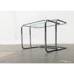 Set di 2 tavolini da nido in vetro A Space AGE, 1960