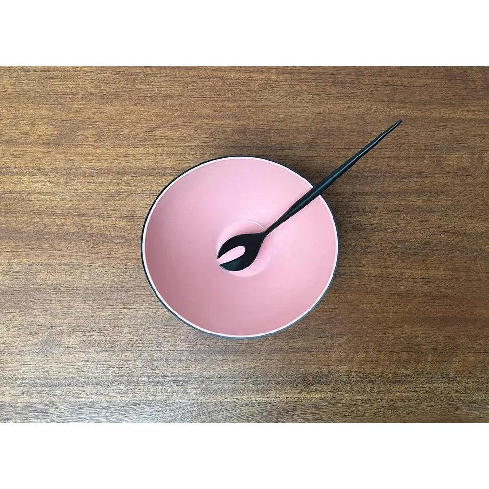 Mid-Century Modern Set of 2 Mid-Century Space Age Salad Bowl and Fork from Emsa, 1960s For Sale