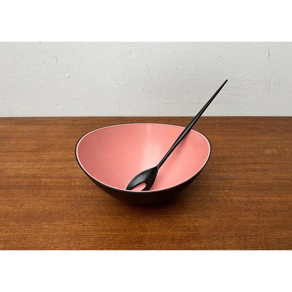 Set of 2 Mid-Century Space Age Salad Bowl and Fork from Emsa, 1960s In Excellent Condition For Sale In Hamburg, DE