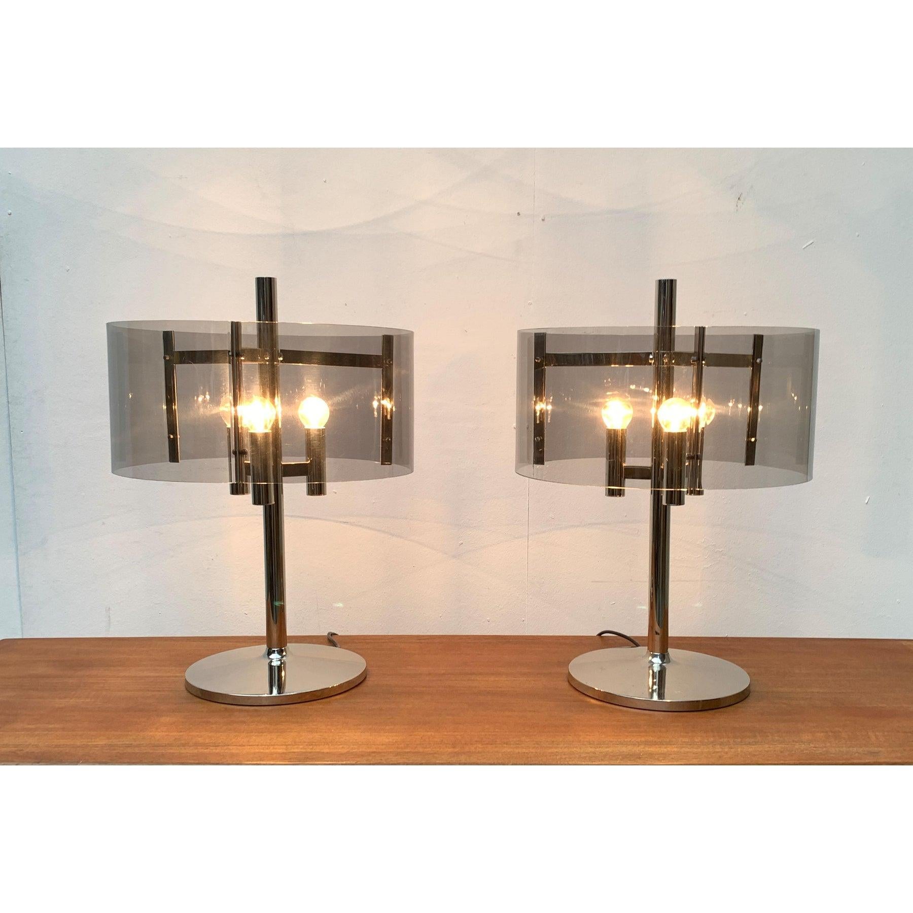 Ensemble de 2 lampes de table A Space du milieu du siècle dernier, 1970 Excellent état - En vente à Hamburg, DE