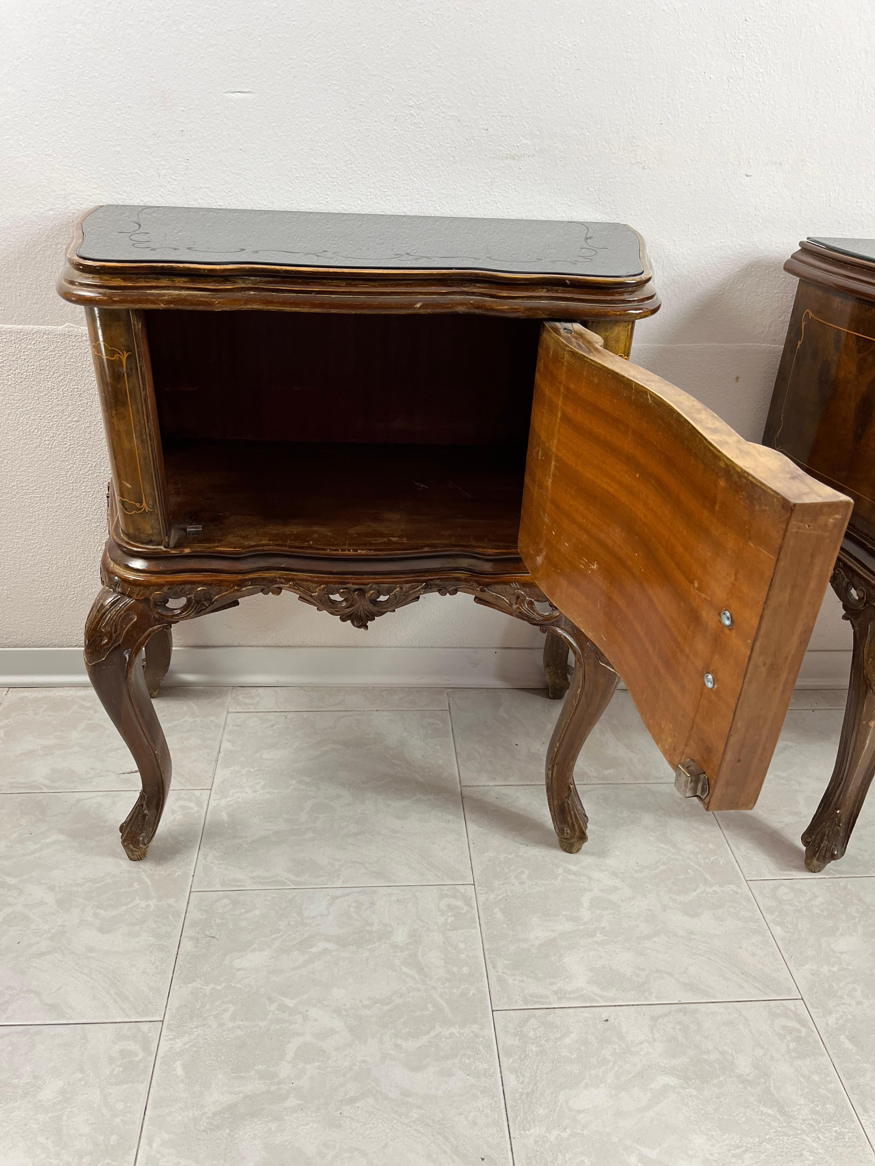 Set of 2 Mid-Century Spinelli & Anzani 1950s Bedside Tables For Sale 3