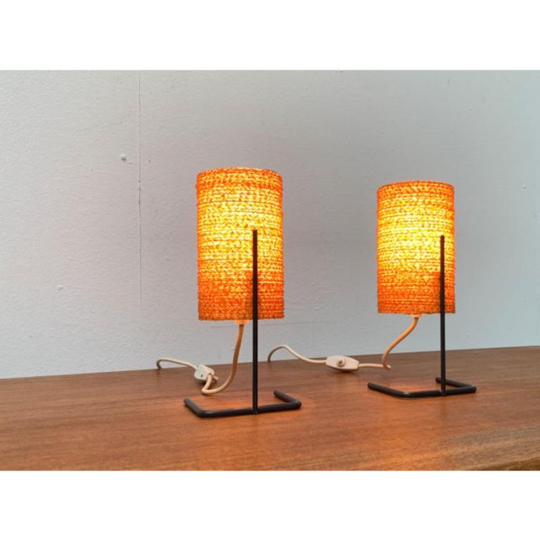 Set di 2 lampade da tavolo a corda di metà secolo, anni '60 in vendita 5